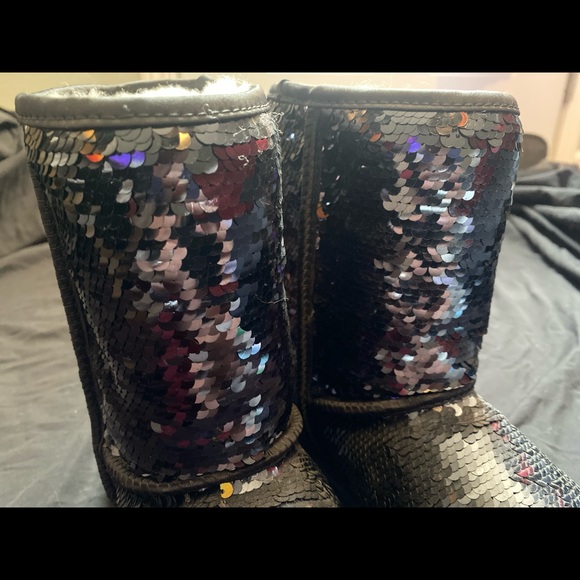 UGG Black Sequined Boots - Picture 5 of 8
